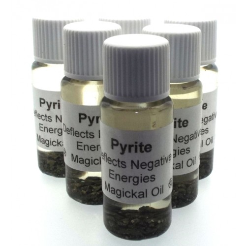 10ml Pyrite Gemstone Oil Deflect Negative Energy